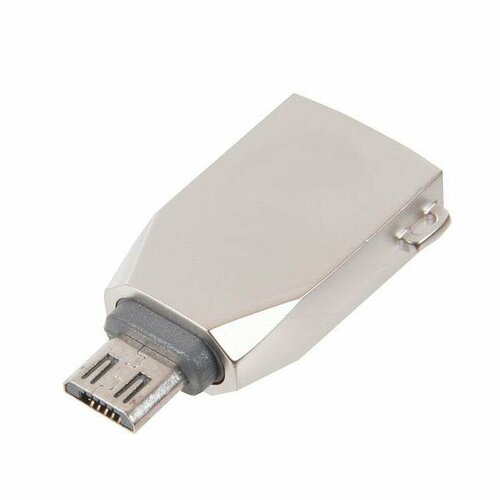 Переходник (adapter) HOCO OTG UA10 Micro-USB/USB, жемчужный никель, 6957531070283 переходник микро usb hoco ua10