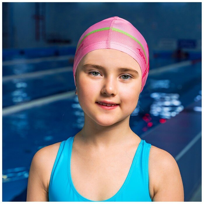 Шапочка для плавания детская «Фламинго», тканевая, обхват 46-52 см - фотография № 7