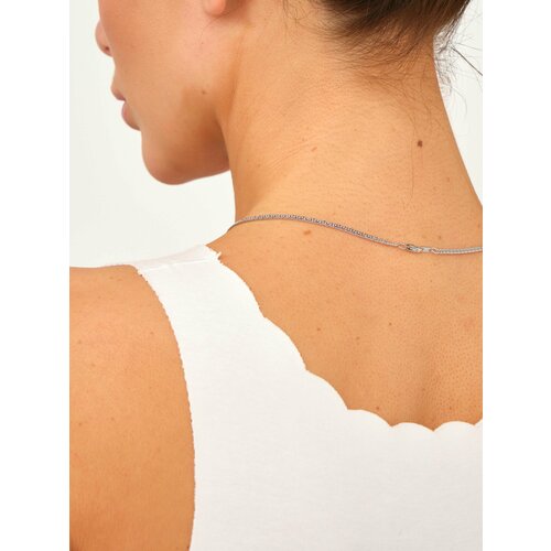 Цепь  цепочка панцырь НЦ-22-023Ю-3, серебро, 925 проба, родирование, полновесная, плетение панцирь, длина 40 см., средний вес 3.53 гр., серебряный