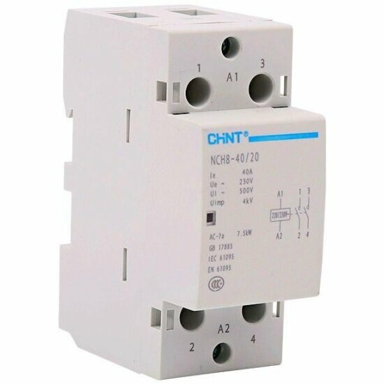 Контактор модульный Chint NCH8-40/20 40А 2НО AC 220/230В 50Гц (R), 256081