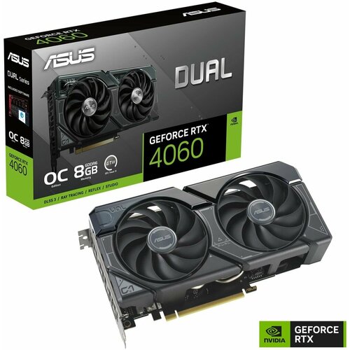 Видеокарта ASUS Dual GeForce RTX 4060 OC Edition 8 ГБ GDDR6 Ret DUAL-RTX4060-O8G 3760000₽