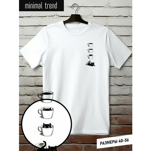 фото Футболка minimal trend, размер xs, белый