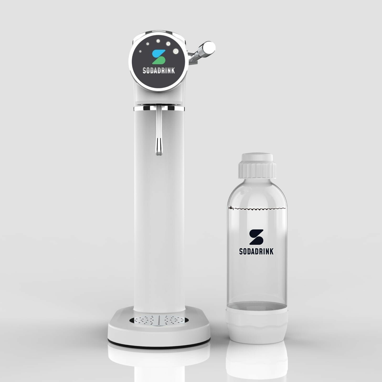 Сифон для газированной воды Sodadrink "Плей", пластик, белый