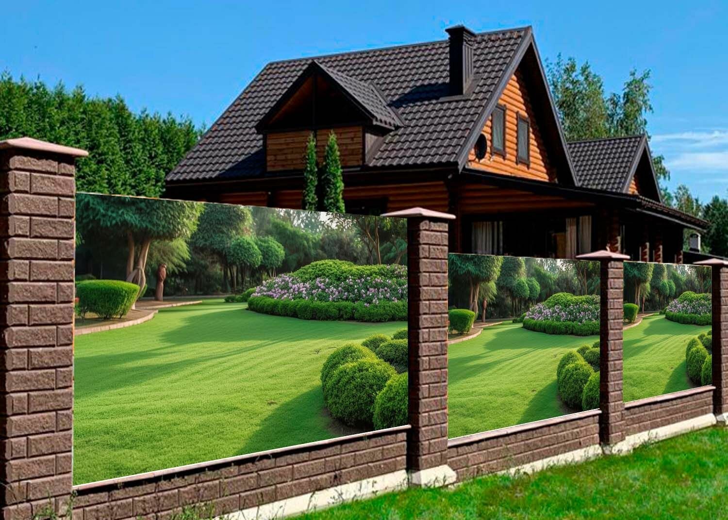 Баннер для забора и фасада 2,5 х 4 м без люверсов / Альпийская горка