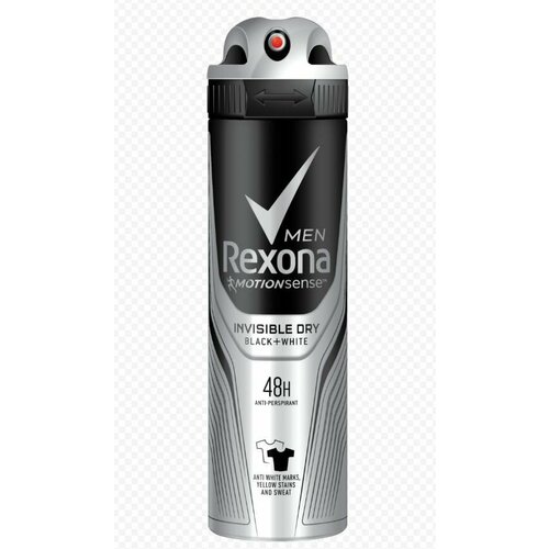 Rexona MEN Дезодорант - спрей мужской Invisible Dry Black+White 200мл.
