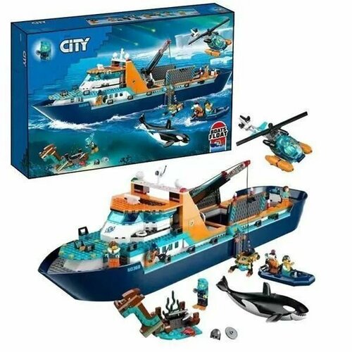 конструктор lego city корабль исследователь арктики 60368 Конструктор Сити 66117 Корабль Исследователь Арктики, 815 деталей