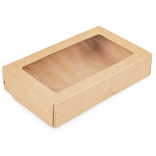 Контейнер бумажный OneBox 120х200х40мм 1000мл, крафт 250шт/уп