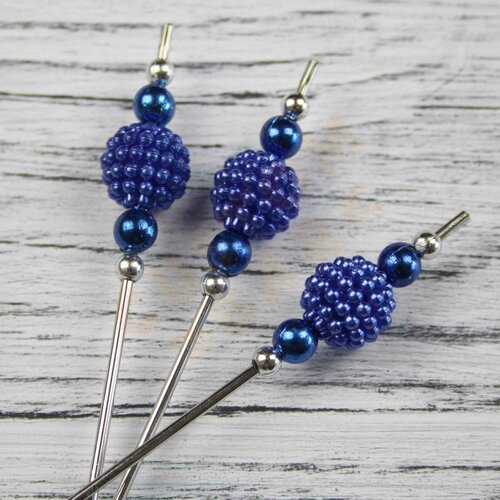 Шпажка ручной работы ежевика синяя