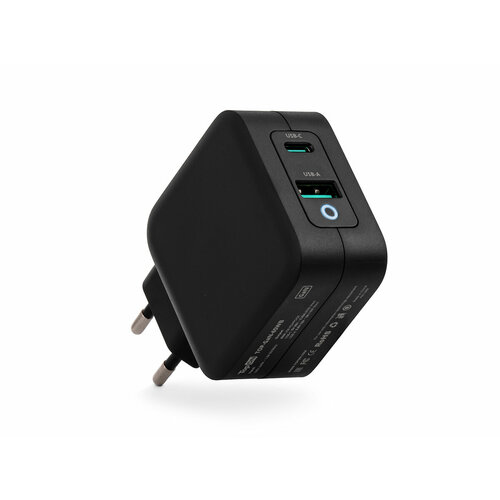 Сетевое зарядное устройство TopON GaN 65W USB, USB Type-C, Power Delivery, Quick Charge 4.0, Черный TOP-GaN-65WB Черный сетевое зарядное устройство usb type c deppa power delivery 25вт 11376