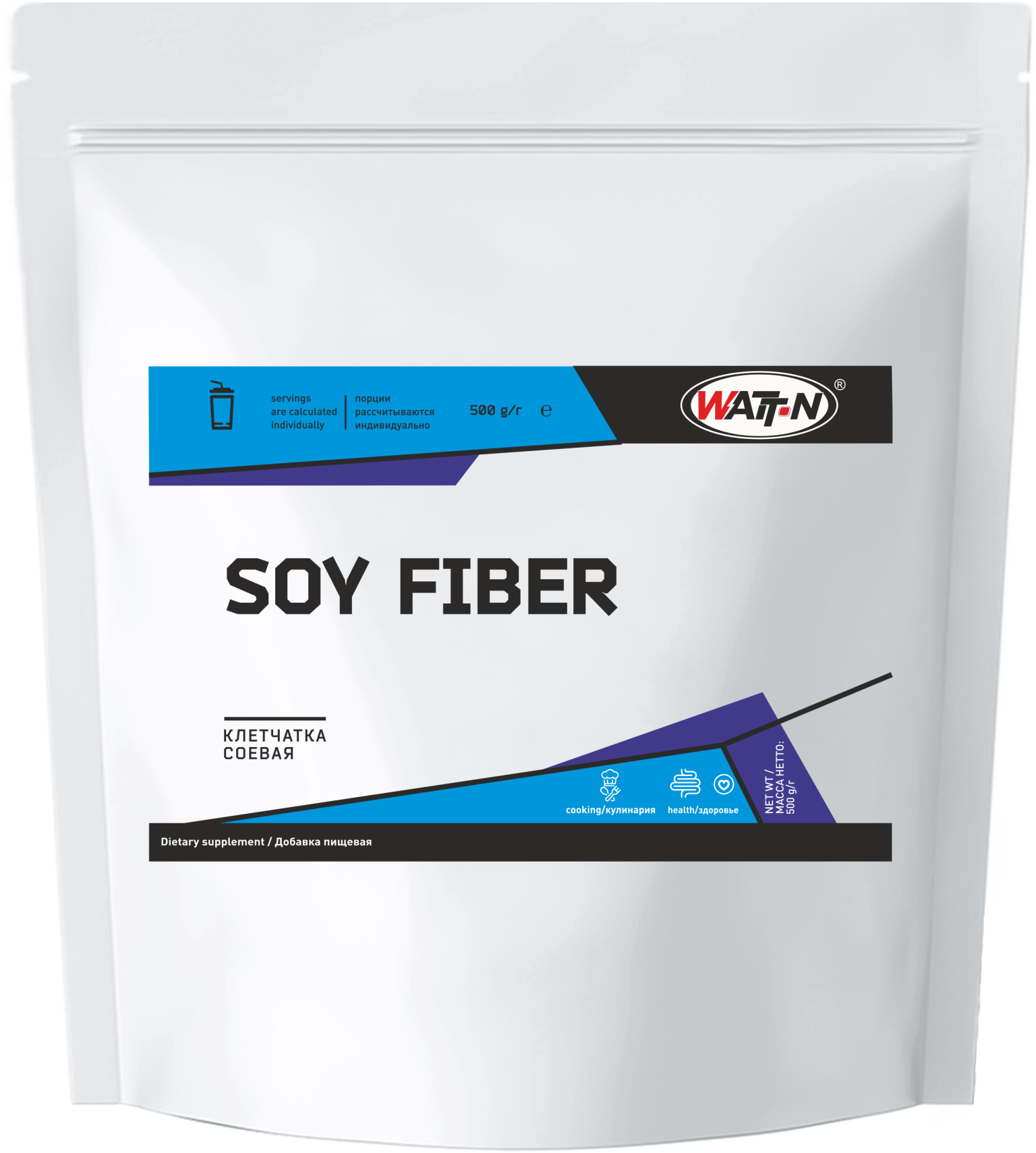 WATT NUTRITION Soy Fiber / Соевая Клетчатка, 500 гр.