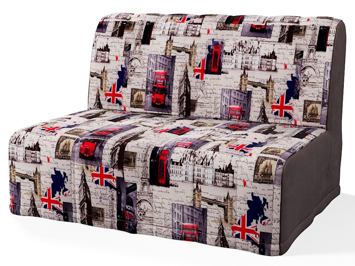 Диван-кровать Segun 130 Я(с ящиком) City prints England 1 (128х105х95, СМ 128х203)