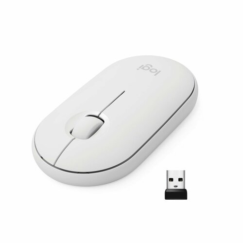 Мышь беспроводная Logitech M350 Pebble Mouse, white (910-005716) мышь беспроводная logitech pebble m350 1000dpi bluetooth wireless usb белый 910 005716