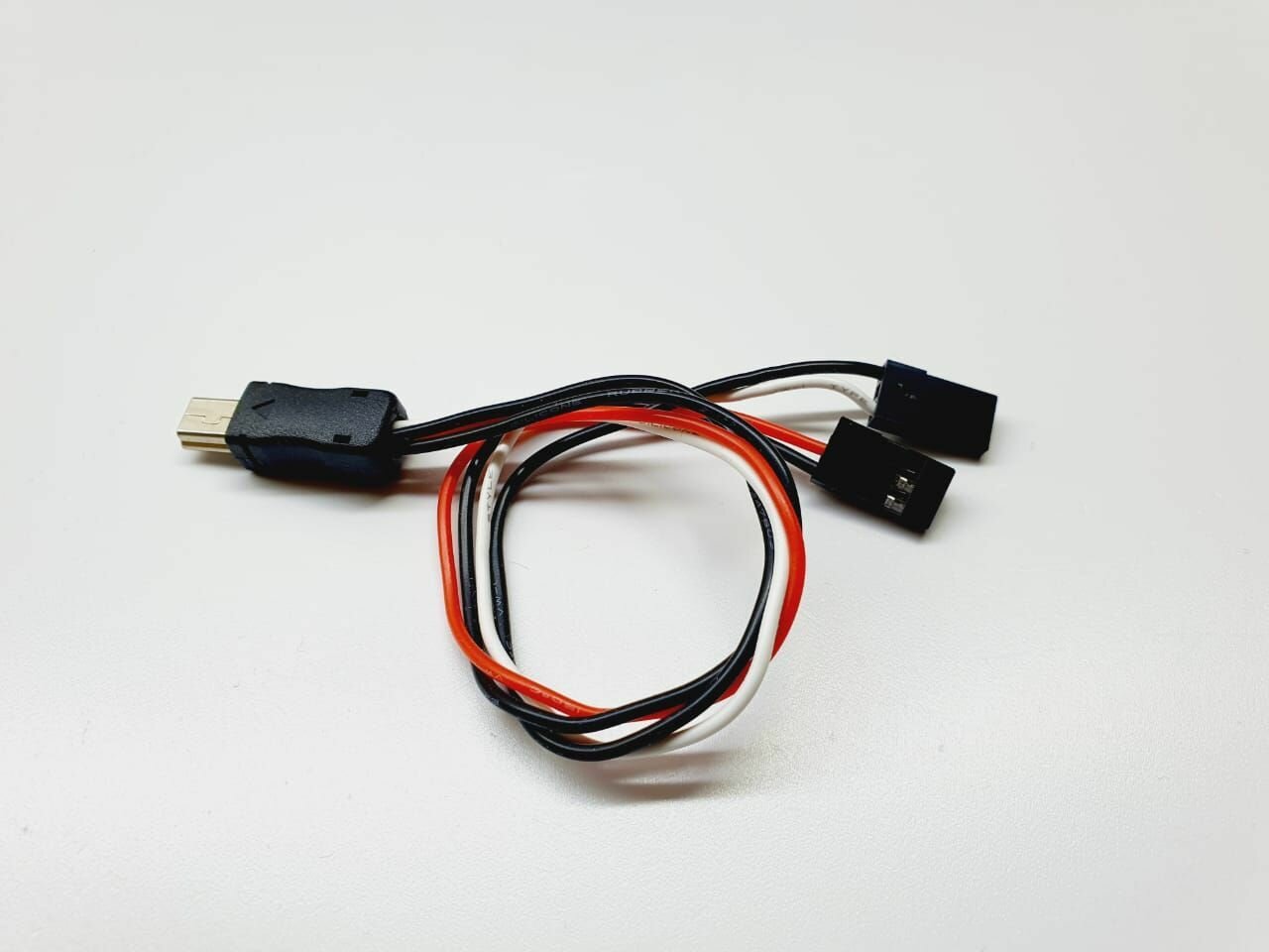 Переходник адаптер Mini USB на JST servo connection (мама / папа) 20 разъемы Мини ЮСБ на серво кабель, штекер BLS-3, DS1071-1x3 2.54 mm awg