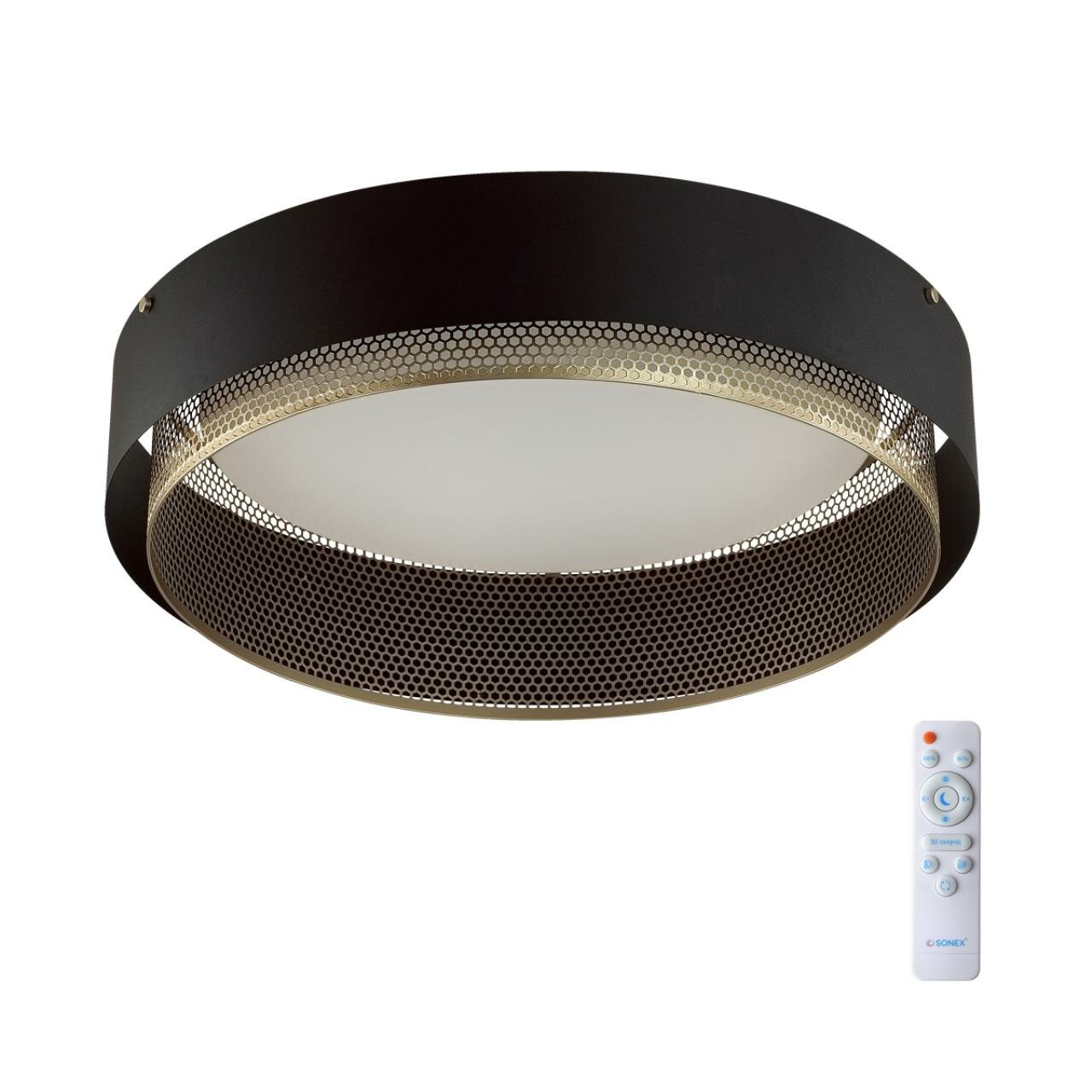 Потолочный светильник ANTEY Sonex 7692/80L_Sonex, LED, 80 Вт, металл, пластик, черный, желтый