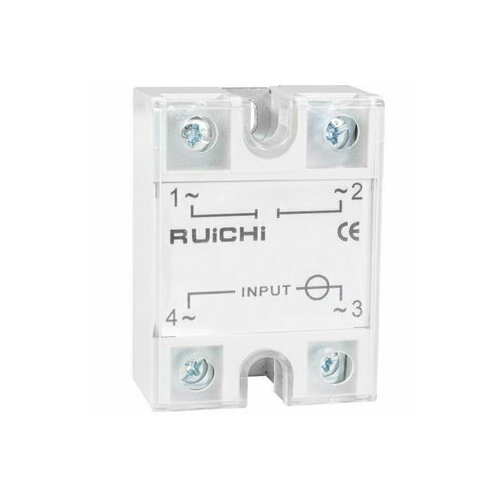 Твердотельное реле SSR-25AA (RUICHI) solid state relay ssr 10aa ssr 25aa ssr 40aa 10a 25a 40a ac control ac relais 80 250vac to 24 380vac ssr 10aa 25aa 40aa