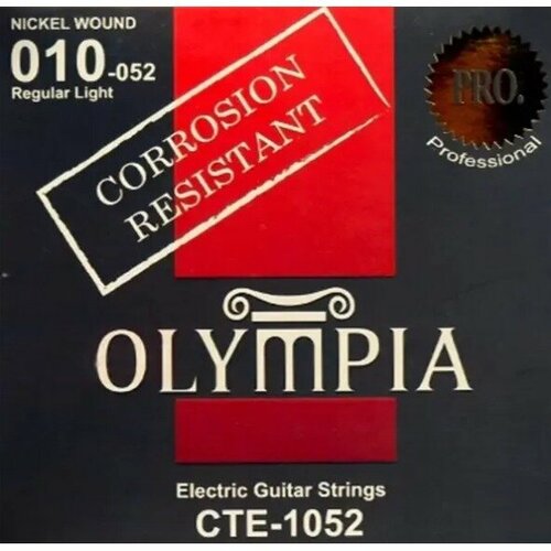 Струны для электрогитары Olympia CTE1052 струны для электрогитары olympia cte1152 с устойчивостью к коррозии никель 11 15 22 32 42 52