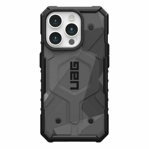 Чехол UAG Pathfinder SE с MagSafe для iPhone 15 Pro земляной камуфляж (Geo Camo) (114283114033) серый, черный, камуфляж