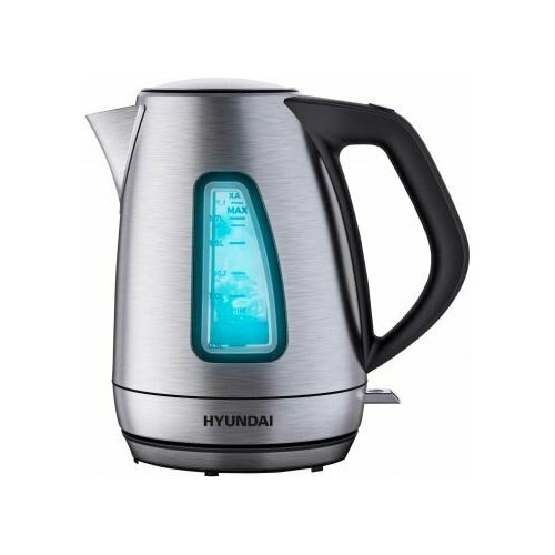 Электрический чайник Hyundai 17л 2000Вт серебристыйчерный корпус нержавеющая сталь 224000₽