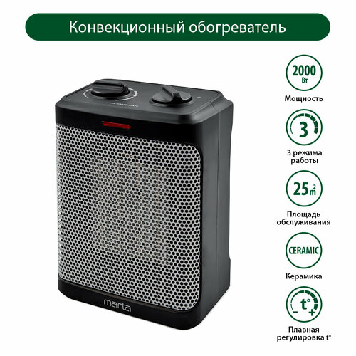 MARTA MT-2523 серебряный жемчуг тепловентилятор керамический 154500₽