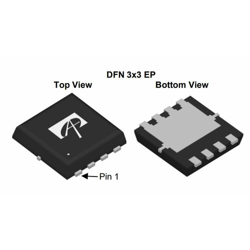 Микросхема AON7534 N-Channel MOSFET 30V 30A DFN3x3EP микросхема p0903bk n channel mosfet 30v 30a pdfn5x6p