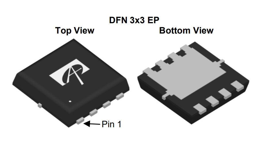 Микросхема AON7534 N-Channel MOSFET 30V 30A DFN3x3EP