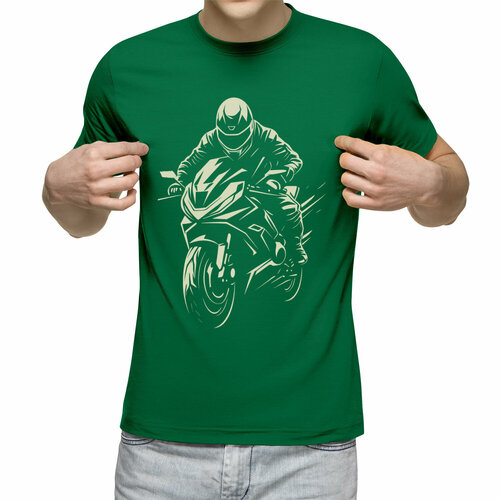 фото Футболка us basic, размер l, зеленый