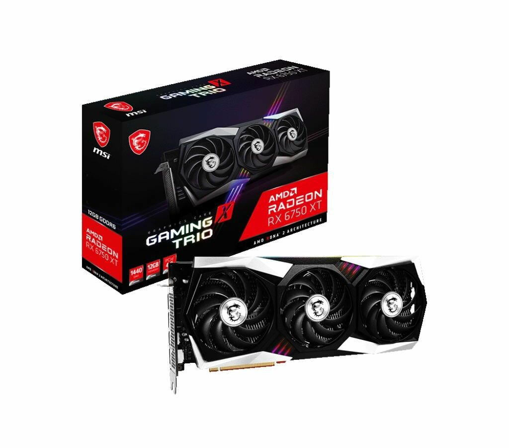 Видеокарта MSI Radeon RX 6750 XT GAMING X TRIO 12G