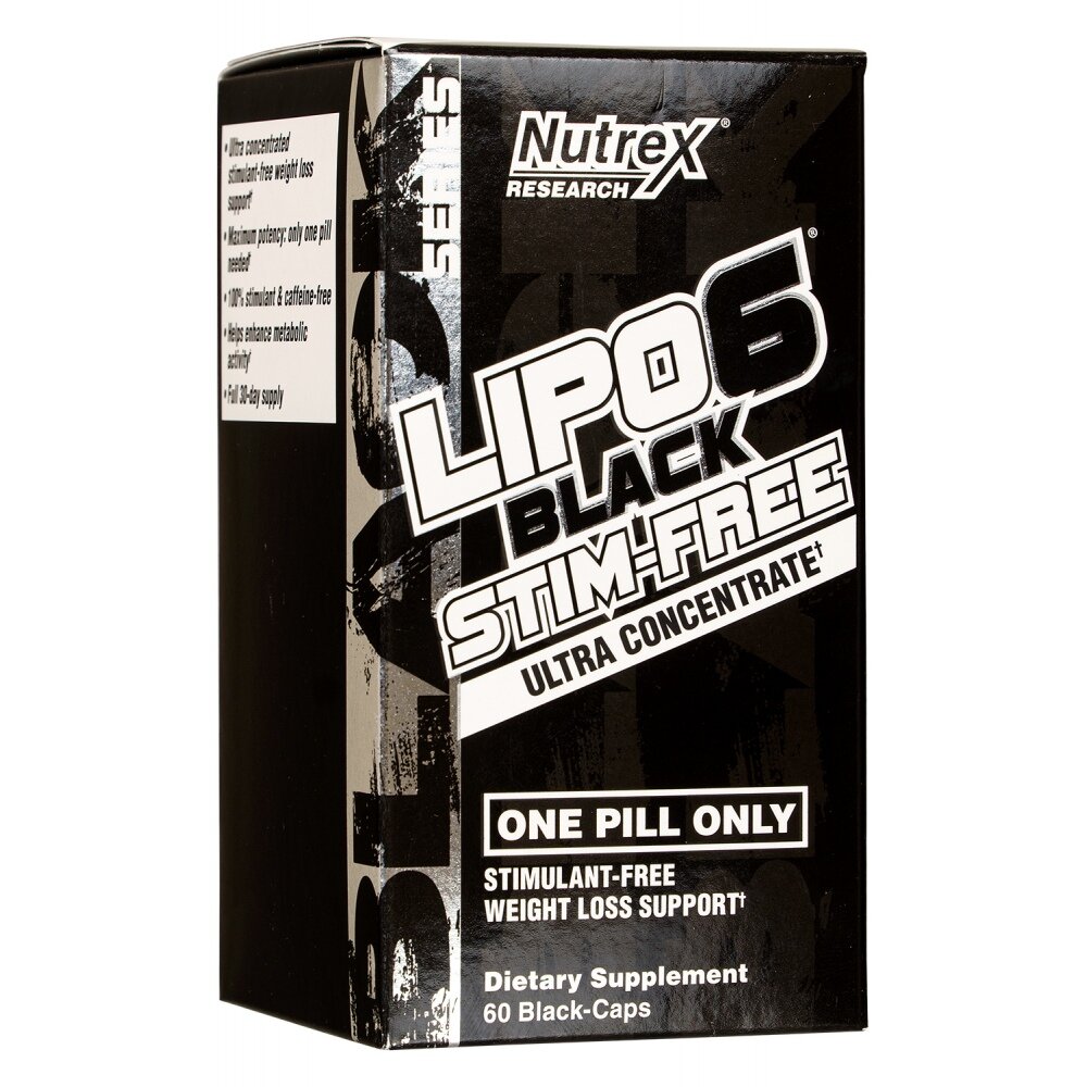 Lipo-6 Black Stim-Free Ultra Concentrate, 60 капсул, Американская версия (US) V2