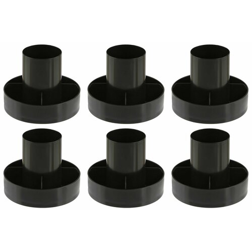 Attache Economy Подставка-органайзер для канцелярских мелочей Метеор, 5 отделений, черный, 6 шт