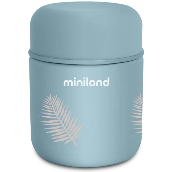 Термос для еды и жидкостей Miniland 89443 Terra Thermos Mini бирюзовый/пальмы 280 мл