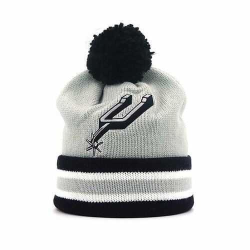 фото Шапка mitchell & ness, размер 58-62, серый, черный