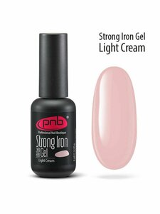 Гель конструирующий Стронг Айрон светло-кремовый 8мл/ UV/LED Strong iron gel light cream PNB 8 ml