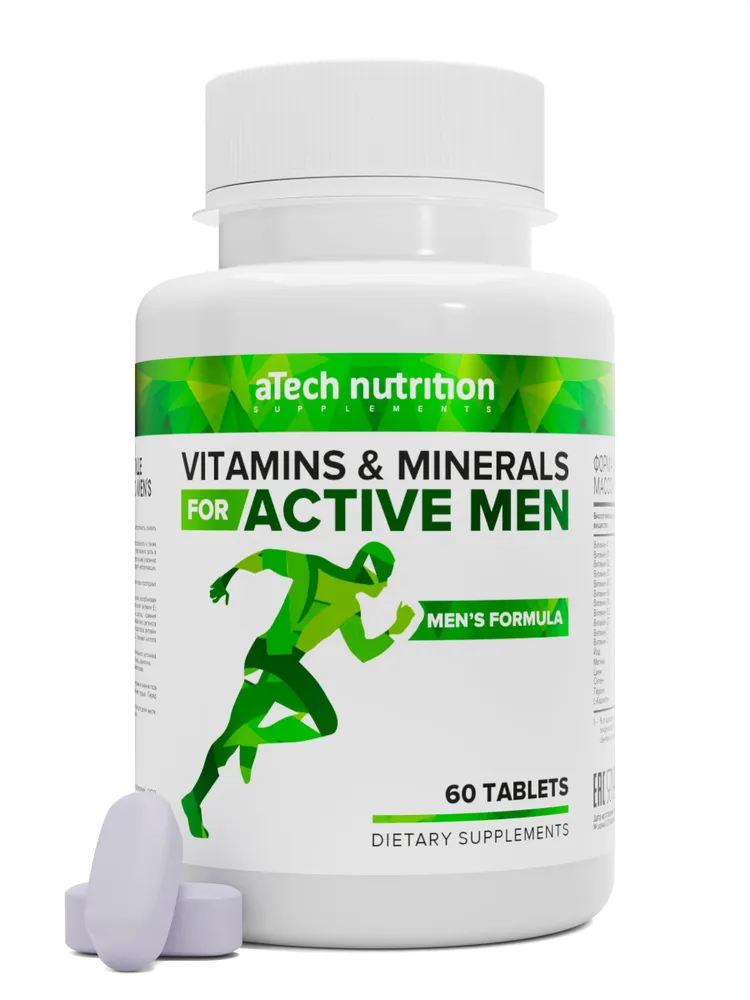 Витамины для мужчин aTech nutrition men's formula 1380 мг 60 таблеток