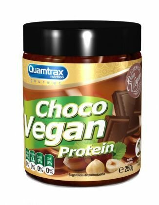 Паста Шоколадно-ореховая, 250 гр, Quamtrax Nutrition Choco Vegan Protein, (банка)
