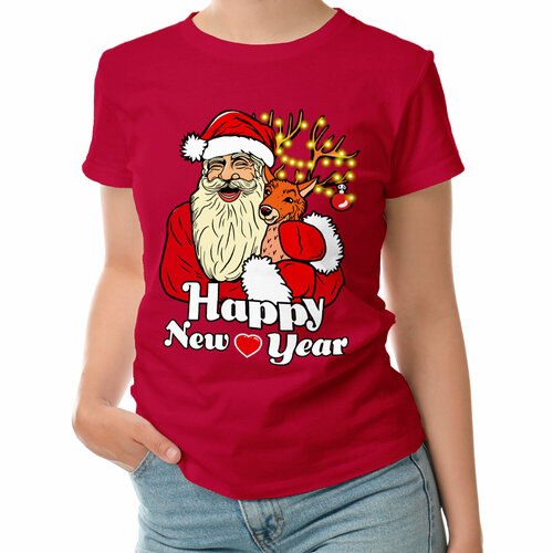 Футболка ROLY, размер M, красный серьги happy new year 1 х 1 5 см