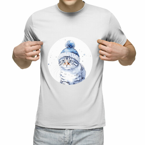 Футболка Us Basic, размер 2XL, белый мужская футболка кот в шапке m черный