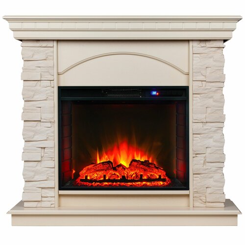 электрический электрический камин realflame elford std eug hl 24 25 5 firestar 25 5 3d 1 5 квт 115 5 см 101 см 42 см белый дуб Электрокамин RealFlame ELFORD VR STD/EUG/25.5/HL/24 WT-614 с очагом Sparta 25,5 LED