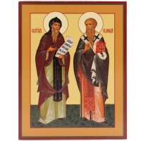 Икона Кирилл и Мефодий 7х9 #146529