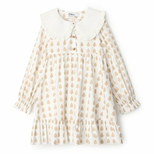 фото Платье kaftan, размер 98/104, белый, бежевый