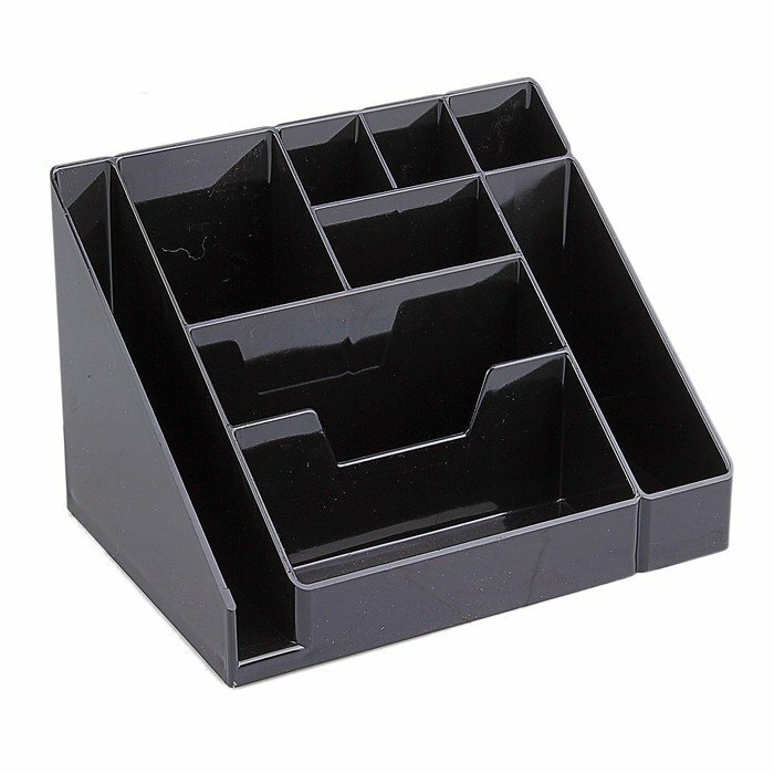 Подставка-органайзер для канцелярии Каскад, чёрная (комплект из 4 шт)