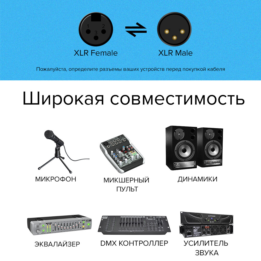 GCR Кабель 15.0m микрофонный XLR M / XLR F , черный, AL case черный, GCR-53376 Greenconnect XLR M - XLR F 15м чёрный (GCR-53376) - фото №4