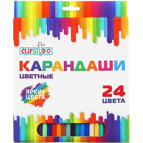 Карандаши цветные Clipstudio 24 цветов х3шт 1889₽