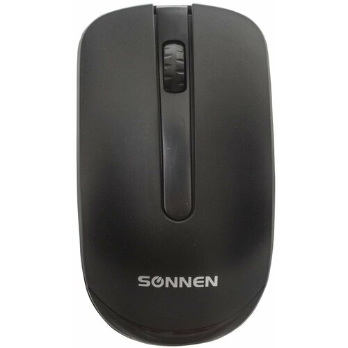 Мышь беспроводная Sonnen M-3032 USB 1200dpi 2 кнопки+1 колесо-кнопка оптическая черная х2шт