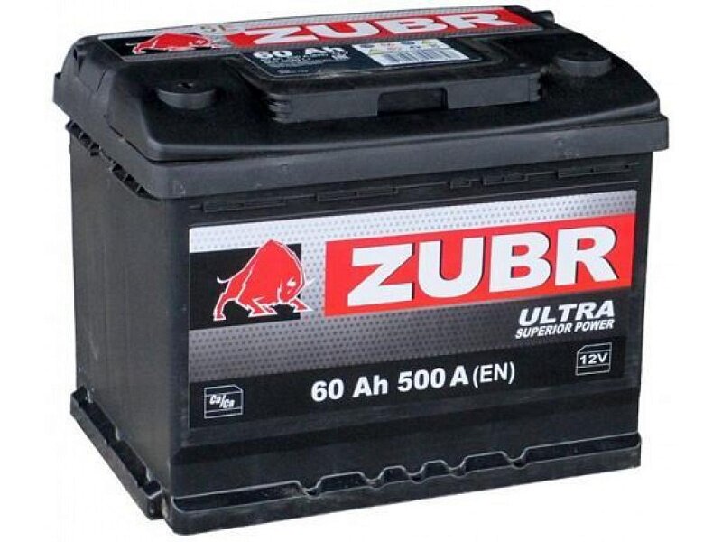 Аккумулятор автомобильный Zubr Ultra 6СТ-60 прям. 242x175x190