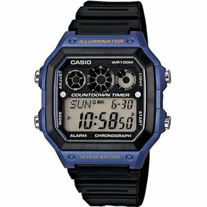 Наручные часы CASIO Collection AE-1300WH-2A, черный, синий