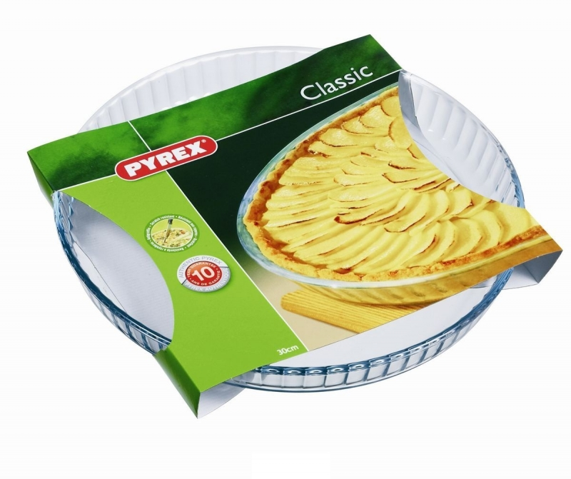 Форма для пирога Pyrex Classic с фигурным краем стекло, 27см