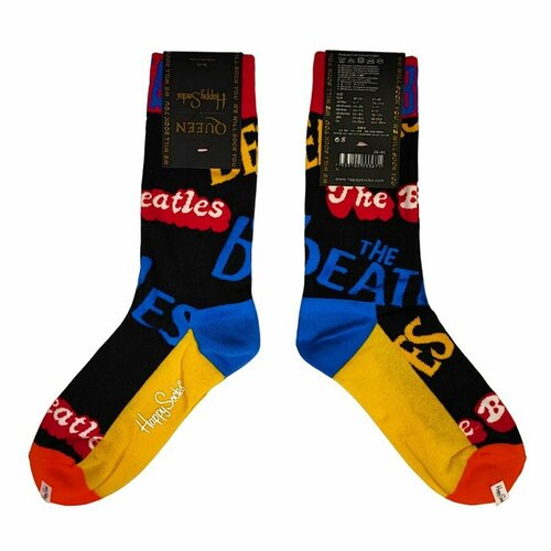 Носки Happy Socks, размер 36-40, синий, черный, желтый, красный