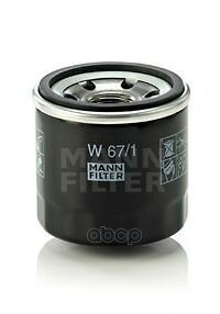 Фильтр масляный Subaru all models 86-07, Nissan all models >88, Mazda all models > 77 MANN-FILTER арт. W 67/1