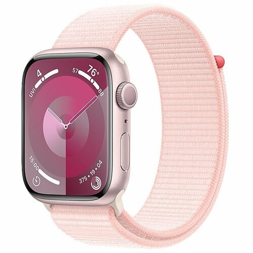 Умные часы Apple Watch Series 9 GPS 45mm Pink Aluminium Case with Light Pink Sport Loop 4829000₽