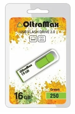 Флешка OltraMax 250 16 ГБ, green
